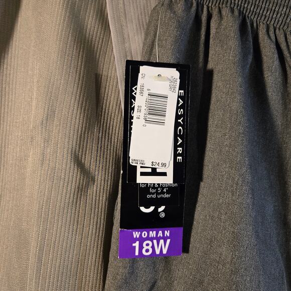 Vintage NWT Briggs Heather Gray Trousers 18WP [0161] - Picture 5 of 10